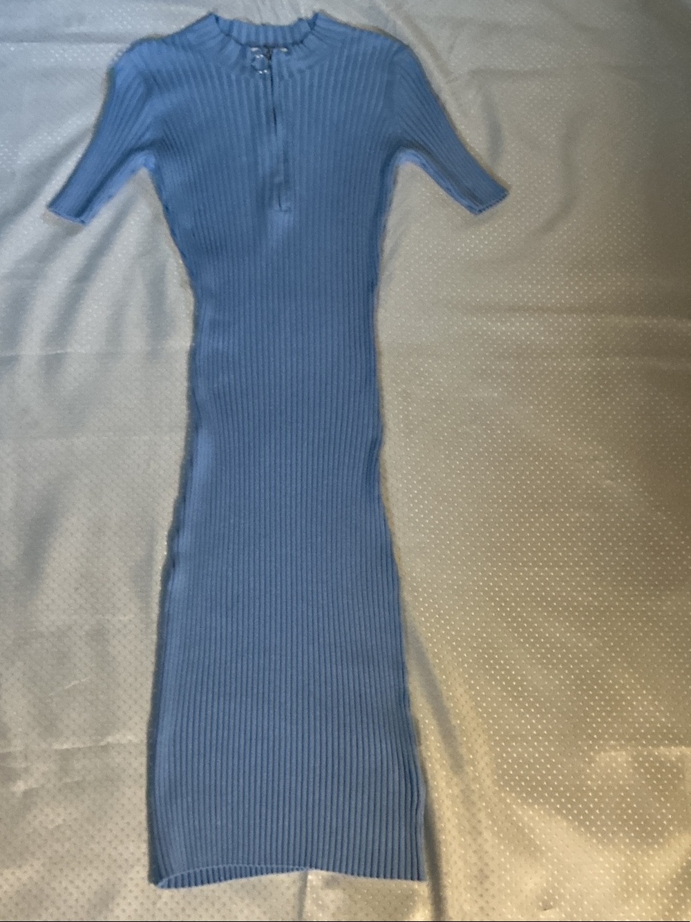 Treasure & Bond Ribbed Midi Dress in Light Blue